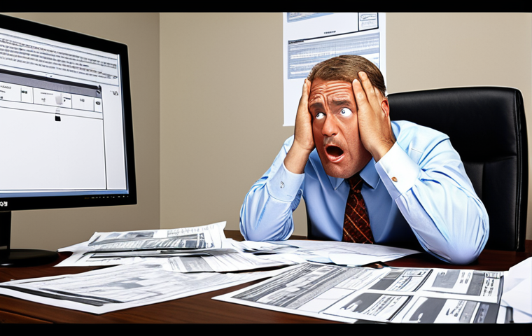 **

Realistic office scene. A frustrated real estate appraiser sits at their desk, surrounded by paperwork and a computer screen displaying AI valuation data. They're torn between client expectations (visualize thought bubbles of a low tax assessment vs. a high sale price) and the ethical responsibility of objective valuation. Focus on the tension and conflict in their expression.

**